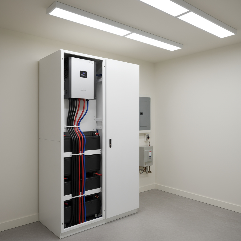 Batteriespeicher im Technikraum