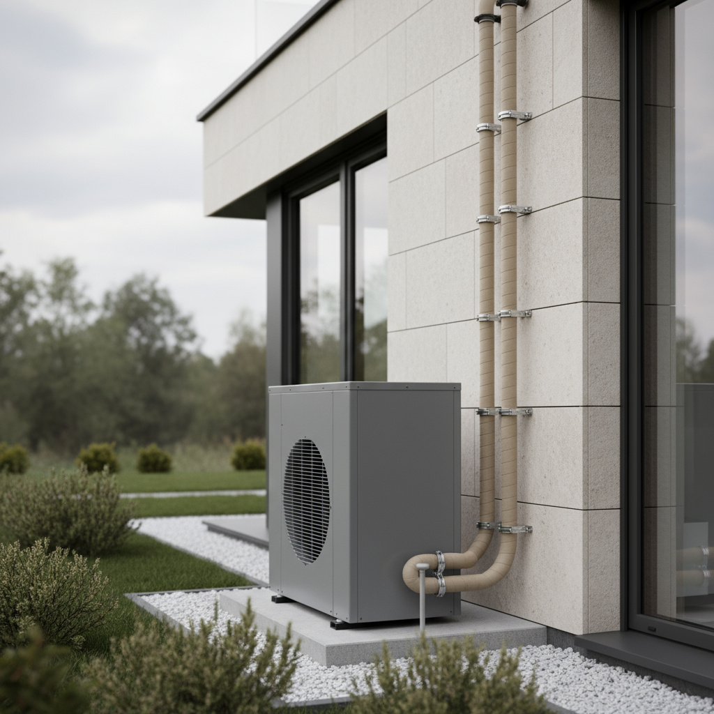 Installierte Wärmepumpe